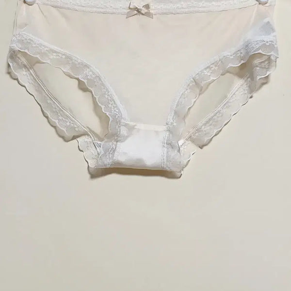 [BUNJANG] Cream Lace Triangle Panties (Size 100) / 레이스 삼각 팬티 100 (크림)