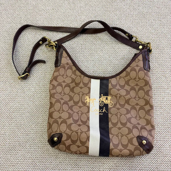 [BUNJANG] Coach Chelsea Signature Hobo Bag 0728D1 / 실측 코치 첼시 시그니처 호보백 0728D1