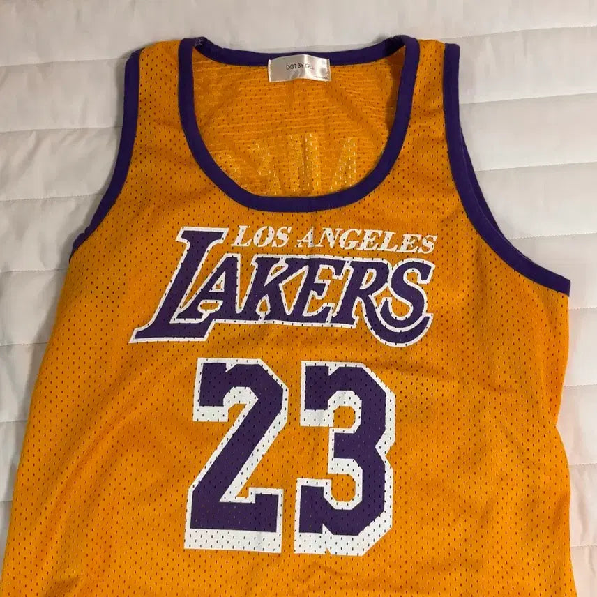 [BUNJANG] LA Lakers Basketball Mesh Tank Top / 졸업사진 LA 레이커스 농구 나시