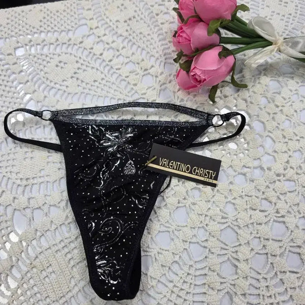 [BUNJANG] Valentino Christie Women's Triangle Panty 2-Pack Black / 발렌티노 크리스티 여성 삼각T팬티2장 블랙