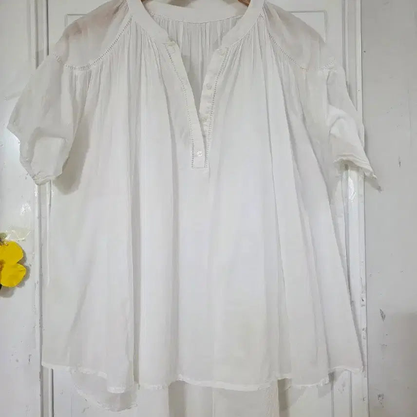 [BUNJANG] Cotton Blouse - Cool Summer Design / 여름 시원한 고급스러운 디자인이쁜  면 블라우스  깨끗해요 빅사이즈