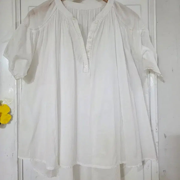 [BUNJANG] Cotton Blouse - Cool Summer Design / 여름 시원한 고급스러운 디자인이쁜  면 블라우스  깨끗해요 빅사이즈
