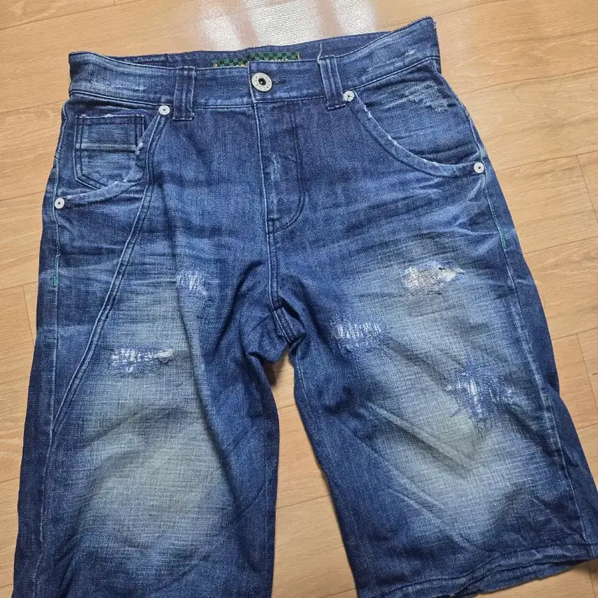 [BUNJANG] Kodak Racing Denim Shorts / 32. 코닥 레이싱 데님 청 반바지.길이60cm 상태좋아요