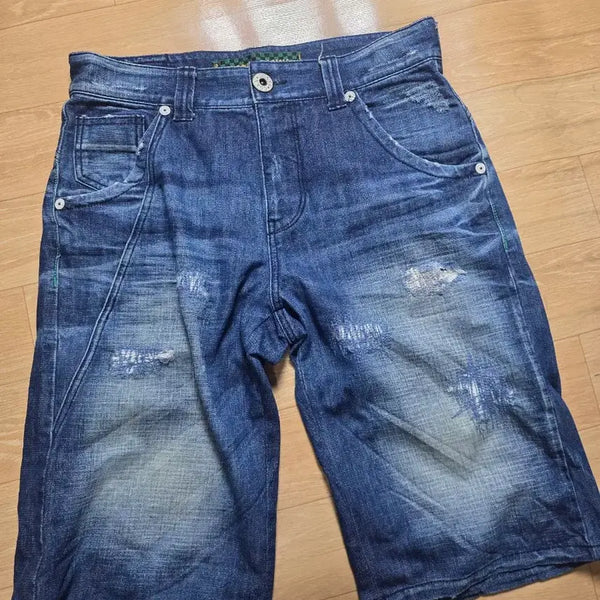 [BUNJANG] Kodak Racing Denim Shorts / 32. 코닥 레이싱 데님 청 반바지.길이60cm 상태좋아요