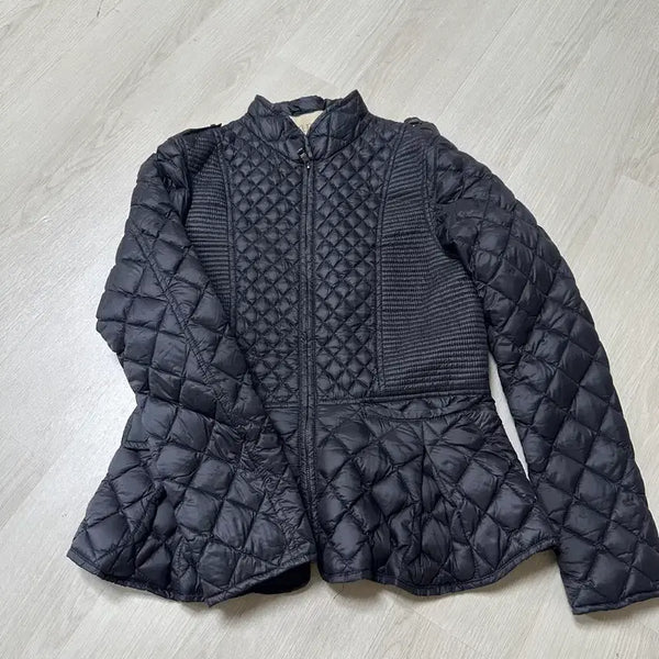 [BUNJANG] Burberry London Black Diamond Quilting Peplum Jacket / 버버리 런던 블랙 다이아몬드 퀼팅 페플럼 자켓
