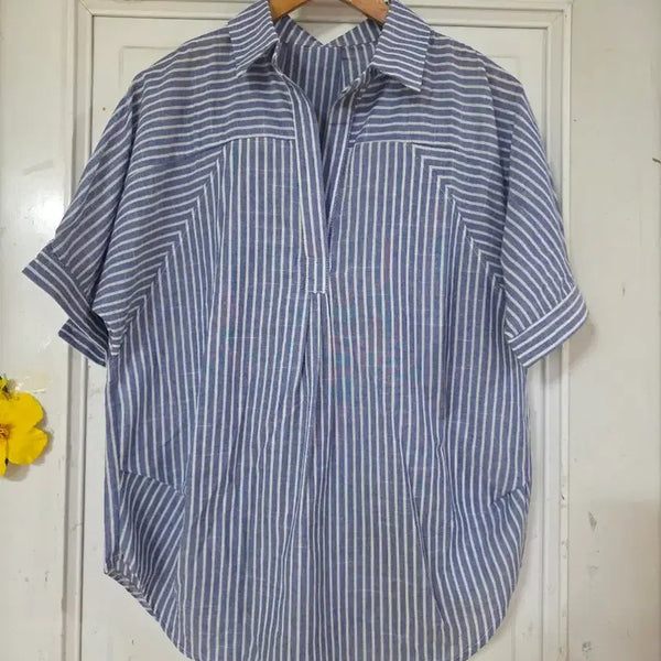 [BUNJANG] Premium Cotton Blouse / 여름 시원한 고급스러운 디자인이쁜  면 블라우스  새상품
