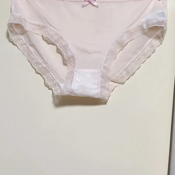 [BUNJANG] Lace Briefs Pastel Pink / 레이스 삼각 팬티 100 (파스텔 핑크)