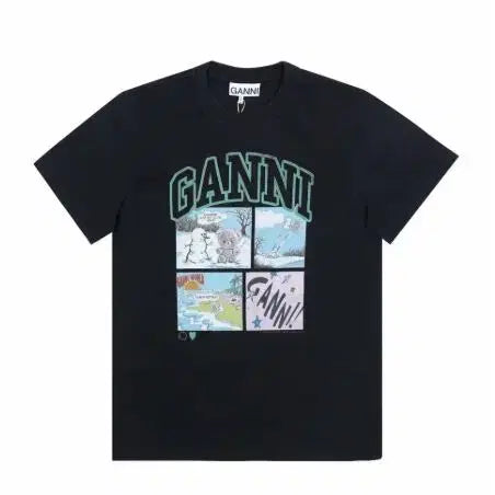 [BUNJANG] GANNI Bear Comic Short Sleeve T-Shirt / 가니 베어코믹 반팔