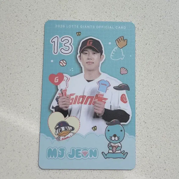 [BUNJANG] Lotte Giants Jeon Min-jae Bonobono Photocard / 롯데 자이언츠 보노보노 전민재 포카 포토카드
