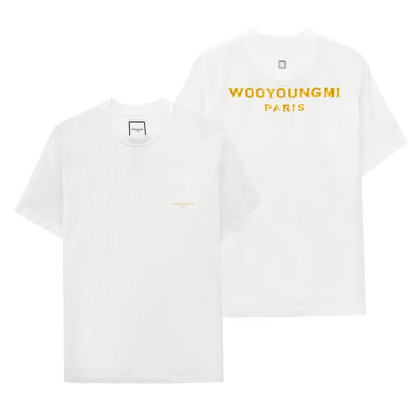 [BUNJANG] Wooyoungmi Tufted Embroidery Short Sleeve T-Shirt White W263TS08701W / [새상품] 우영미 터프트 자수 반팔 티셔츠 W263TS08701W