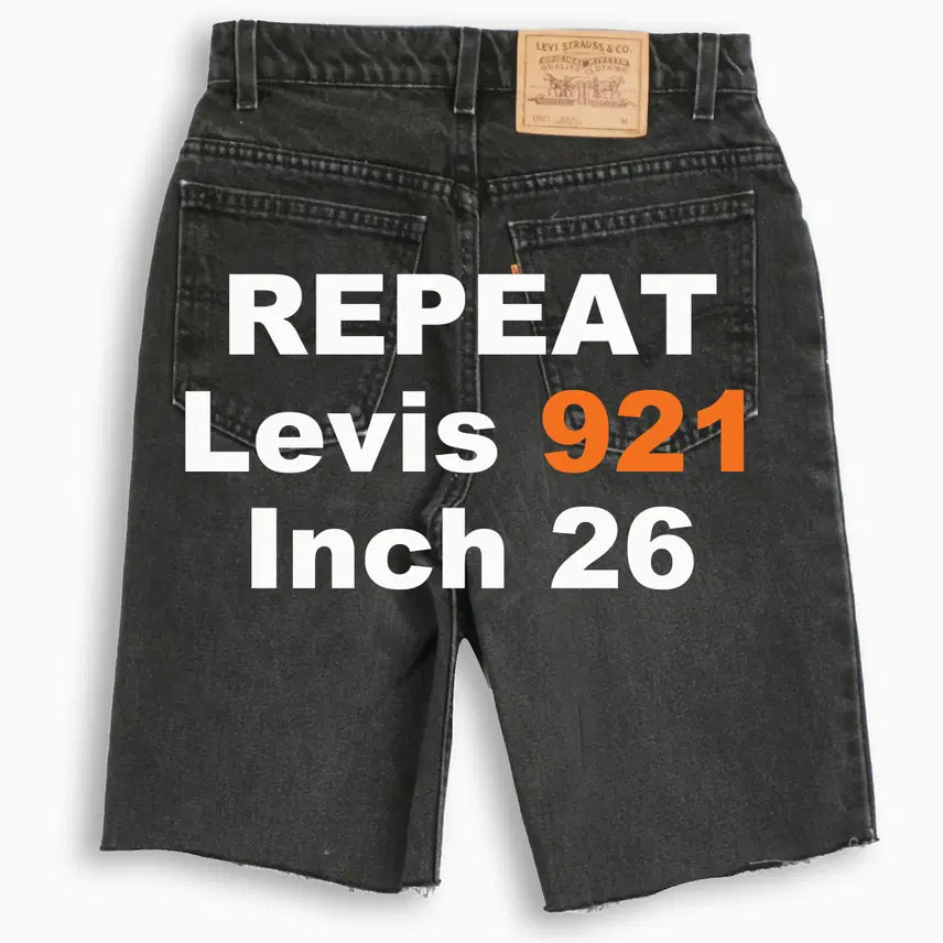 [BUNJANG] Levi's Orange Tab 90s USA Cutoff Black Denim Shorts (26 Inch) / 리바이스 오렌지탭 흑청 90sUSA 컷팅 숏츠 26인치 OR9212802