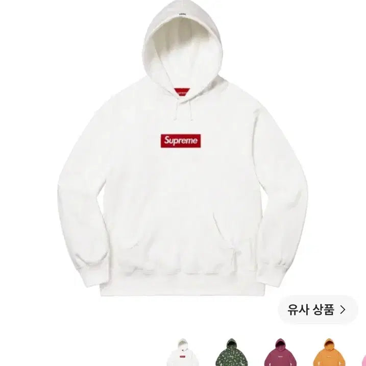 [BUNJANG] Supreme Signature Box Logo Hoodie White / SUPREME
