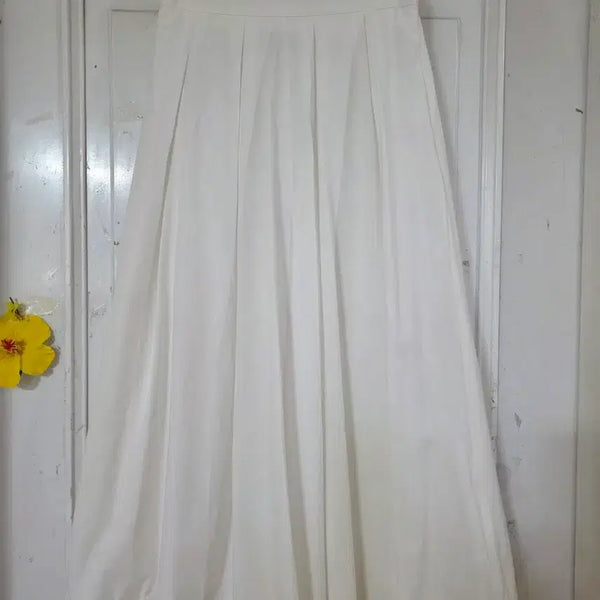 [BUNJANG] Women's Zippered Cotton Maxi Skirt - Summer Collection / 여름 시원한 고급스러운 핏이이쁜  밴딩  면지퍼 롱스커트  새상품