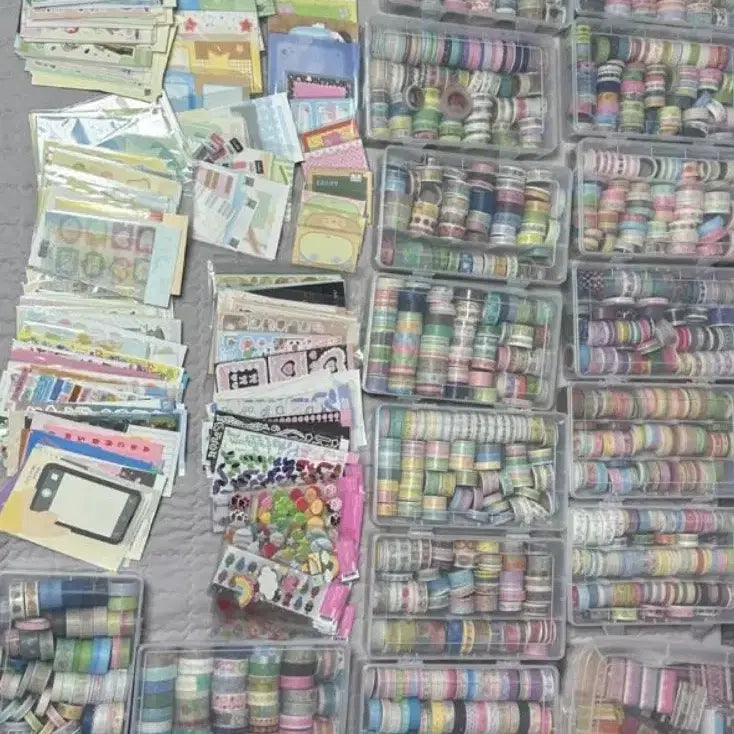 [BUNJANG] Deco Sticker Bundle - Washi Tape, Seal Stickers, Kiss Cut, Mod Podge / [다꾸 처분]마테,씰스,키스컷,모조지,스티커
