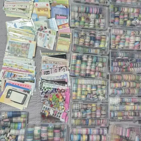 [BUNJANG] Deco Sticker Bundle - Washi Tape, Seal Stickers, Kiss Cut, Mod Podge / [다꾸 처분]마테,씰스,키스컷,모조지,스티커