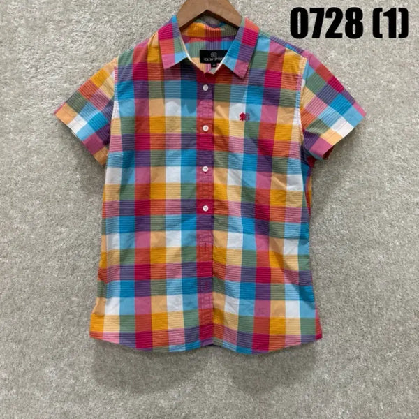 [BUNJANG] Kolon Sport Check Short Sleeve Shirt / 코오롱 스포츠 체크 반팔 셔츠