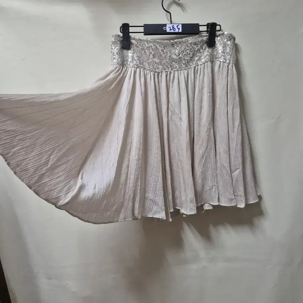 [BUNJANG] Flare Midi Skirt with Pearl and Bead Embellishments / 플레어 스커트28인지