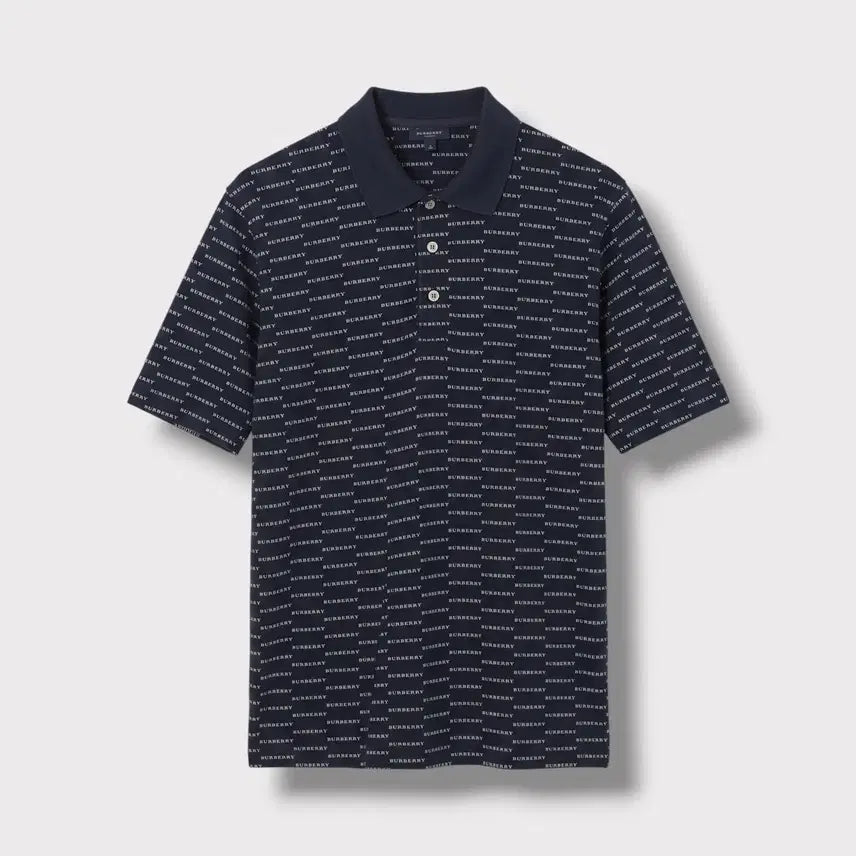 [BUNJANG] Burberry Logo Pattern Polo T-Shirt Size S / S/ 버버리 로고패턴 PK반팔