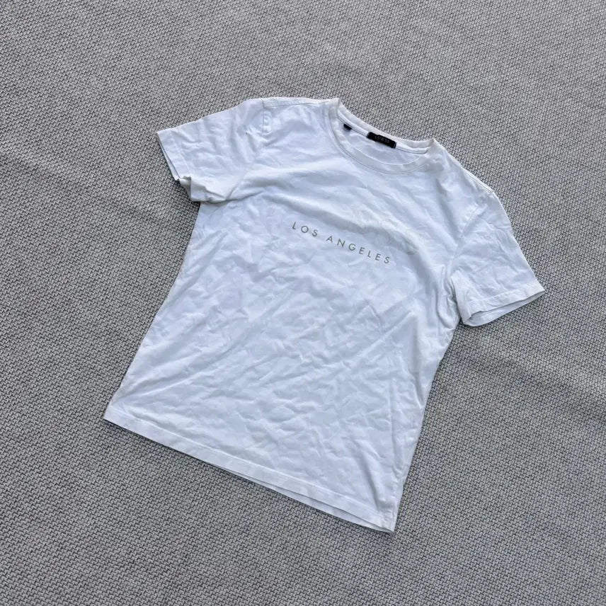 [BUNJANG] Guess Women's Short Sleeve T-Shirt (Lettering Faded) / M 게스 여성 반팔 티셔츠 (레터링지워짐) 0728E