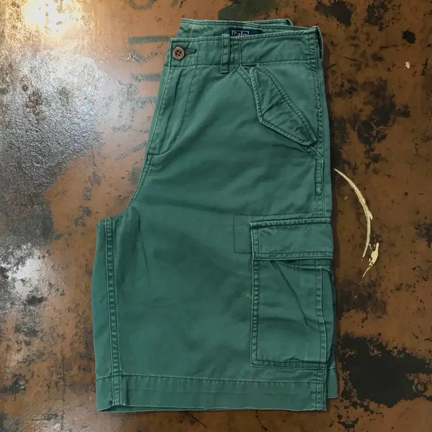 [BUNJANG] Polo Ralph Lauren "Indie Green" Cargo Shorts - Waist 26 / 폴로랄프로렌 인디 그린 카고 숏 팬츠 반바지 허리 26 사이즈