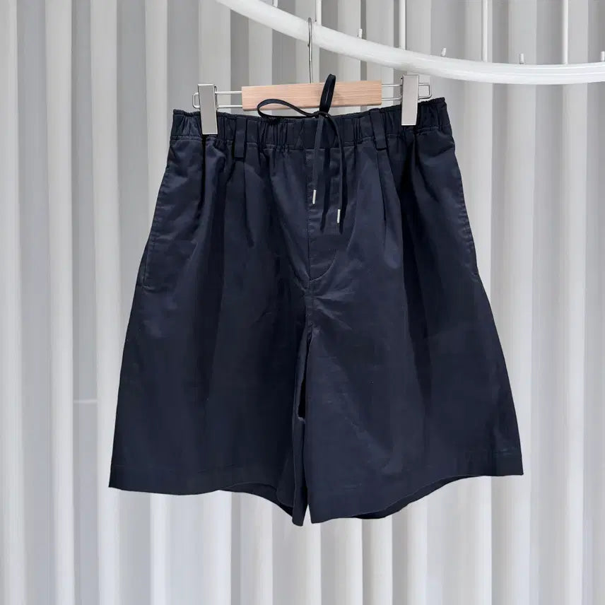 [BUNJANG] Hermès Cotton Banding Half Pants Navy Size 40 / (S급/40) / 에르메스 코튼 밴딩 반바지 하프 팬츠 네이비