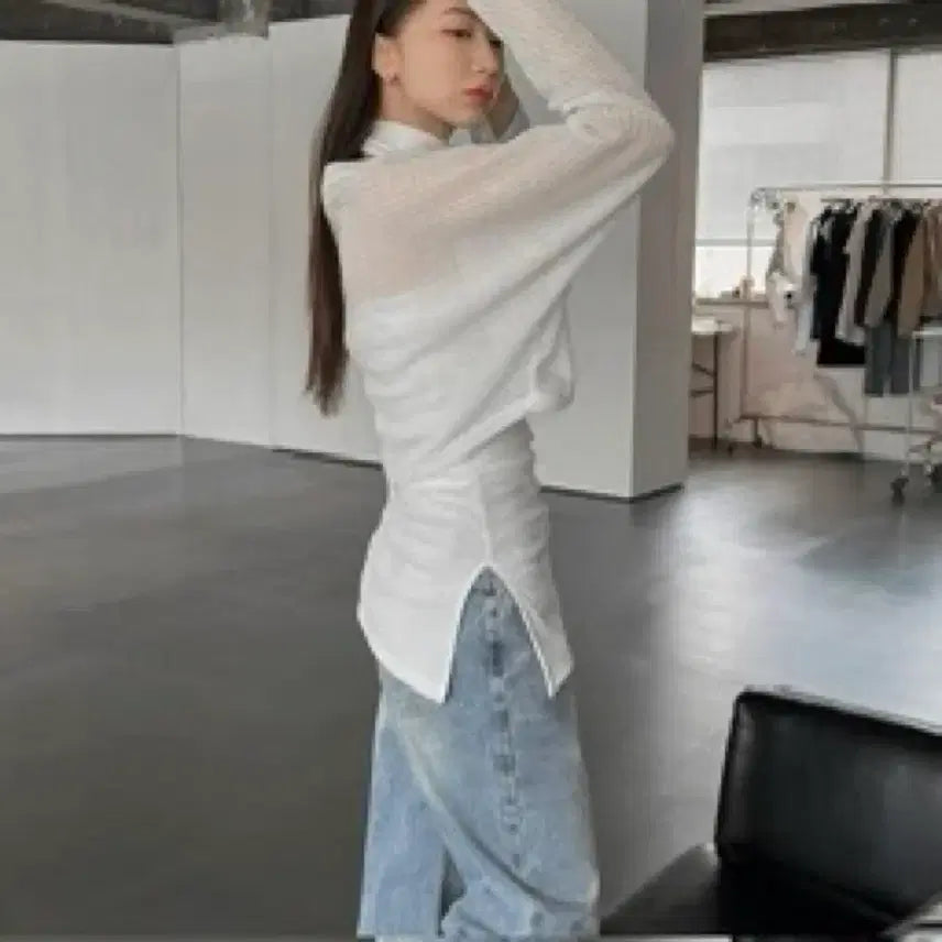 [BUNJANG] Theor Skashi Dolman Bolero Knit Ivory / 디오어 스카시 돌먼 볼레로 니트 아이보리