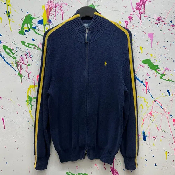 [BUNJANG] Polo Ralph Lauren Two-Way Zipper Knit Zip-Up Navy L / 폴로 랄프로렌 투웨이 지퍼 니트 집업 네이비 L