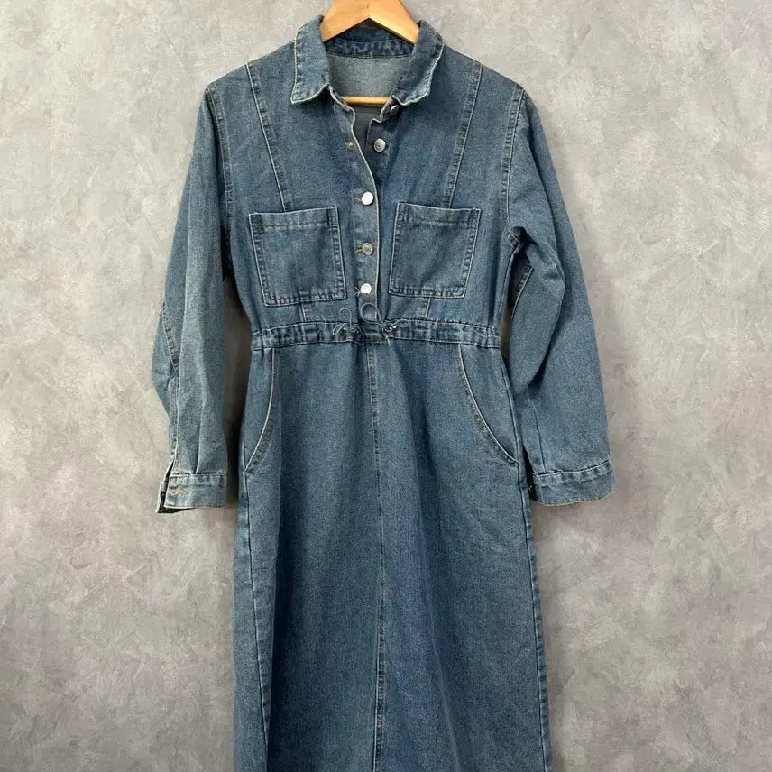 [BUNJANG] Blue Denim Shirt Dress / 청 데님 셔츠 원피스