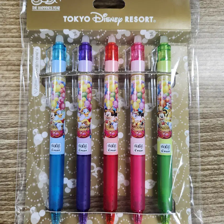 [BUNJANG] Tokyo Disneyland 30th Anniversary Friction Pen Set (5 Colors) / 도쿄 디즈니랜드 프릭션 펜 세트 (5개)