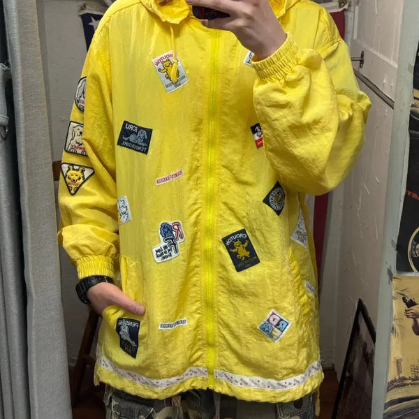 [BUNJANG] 90s Japanese Vintage Rev De Perle Yellow Hooded Jacket / 90s JPN VINTAGE 레브 드 펨 후드 자켓 옐로