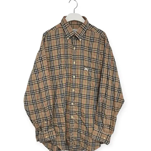 [BUNJANG] Burberry Nova Check Beige Shirt / 버버리 노바체크 베이지 셔츠