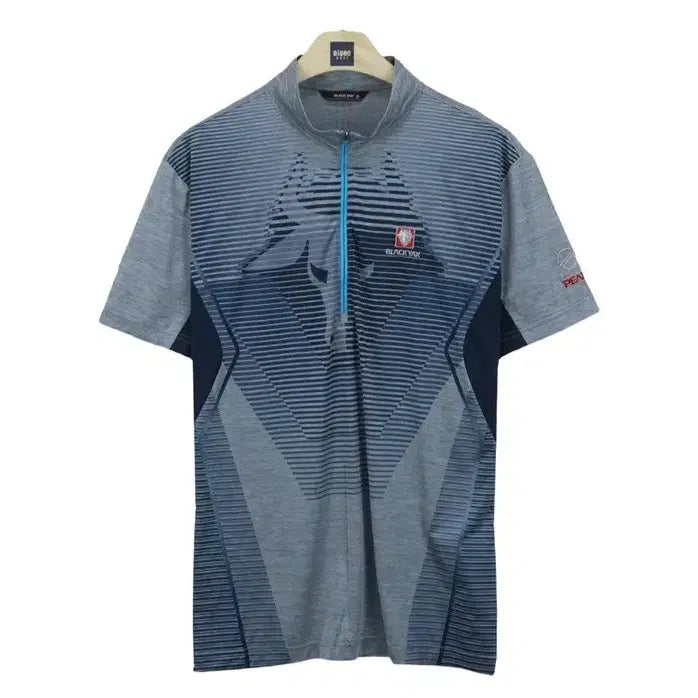 [BUNJANG] Blackyak Men's Cooling Half-Zip Short-Sleeve T-Shirt Size 110 / 22478 블랙야크 냉감 반집업 반팔티 110 남자 등산 티셔츠 브랜구제