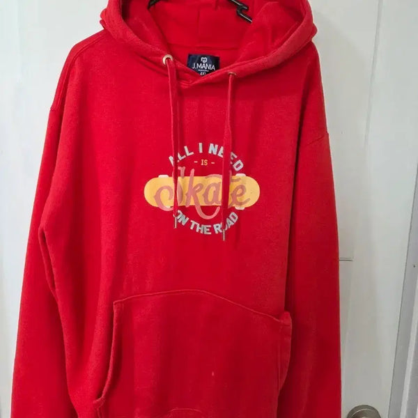 [BUNJANG] J.MANIA Red Skateboard Hoodie 4XL / J.MANIA 레드 스케이트보드 후드티 4XL