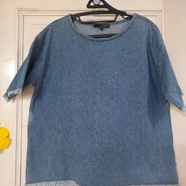 [BUNJANG] Summer Trendy Denim Blouse / 여름 요즘유행하는  고급스런 디자인이쁜  청 블라우스