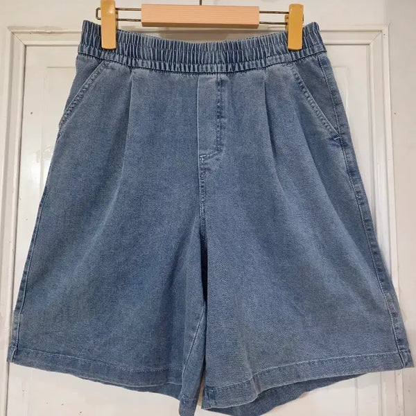 [BUNJANG] Lyocell Viscose Denim Shorts / 여름 시원한 고급스러운 디자인이쁜  리오셀 비스코스 청  반바지   깨끗해요
