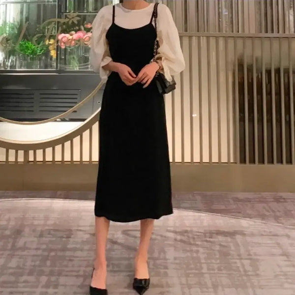 [BUNJANG] Sleeveless Bustier Dress for Weddings / 하객룩 나시 뷔스티에 원피스
