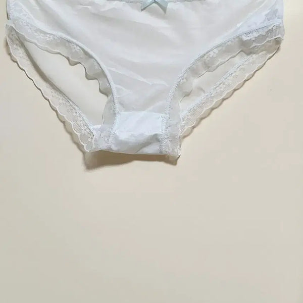 [BUNJANG] Lace Triangle Panties (Light Mint) - Size 100 / 레이스 삼각 팬티 100 (라이트 민트)