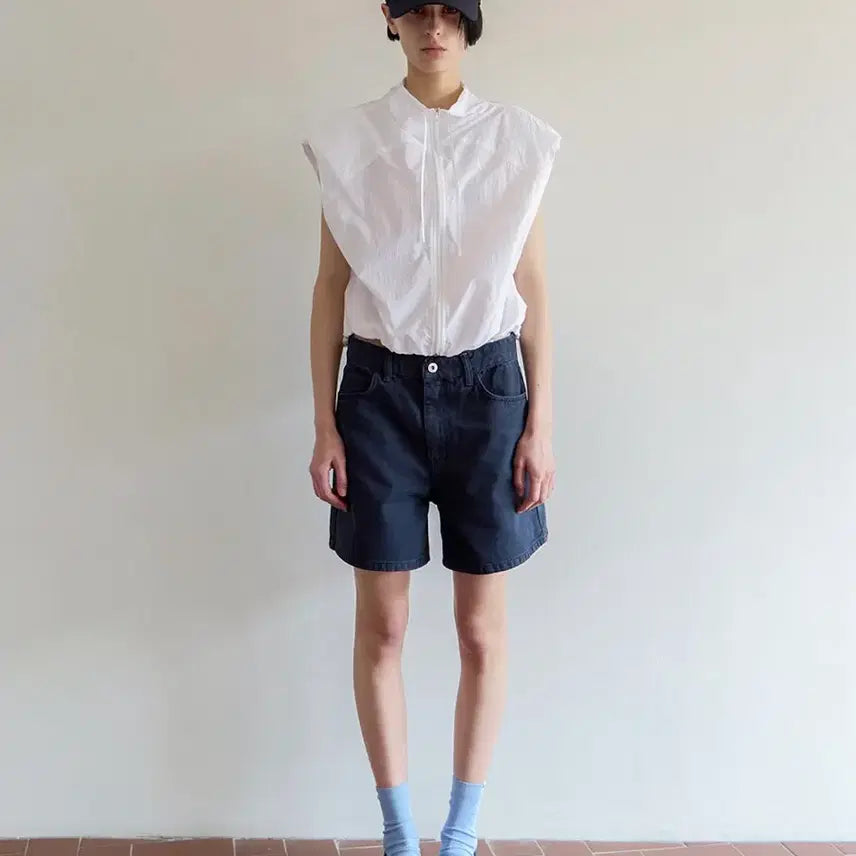[BUNJANG] Rebar Classic Staple Denim Shorts - Stone Navy / (르바) Classic Staple Denim Shorts - Stone Navy