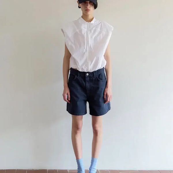 [BUNJANG] Rebar Classic Staple Denim Shorts - Stone Navy / (르바) Classic Staple Denim Shorts - Stone Navy