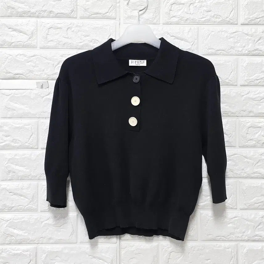 [BUNJANG] M Claudie Pierlot Black Blouse / M 끌로디피에로 블랙 블라우스 E364