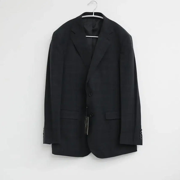 [BUNJANG] Men's Oversized Fit Checkered Suit Jacket Blazer / 남성 오버핏 체크 정장 자켓 블레이저