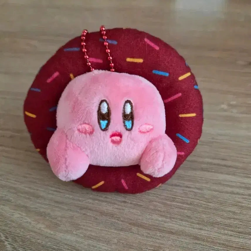 [BUNJANG] Kirby Chocolate Donut Keychain Plush / 별의 커비 초코도넛 키링 인형