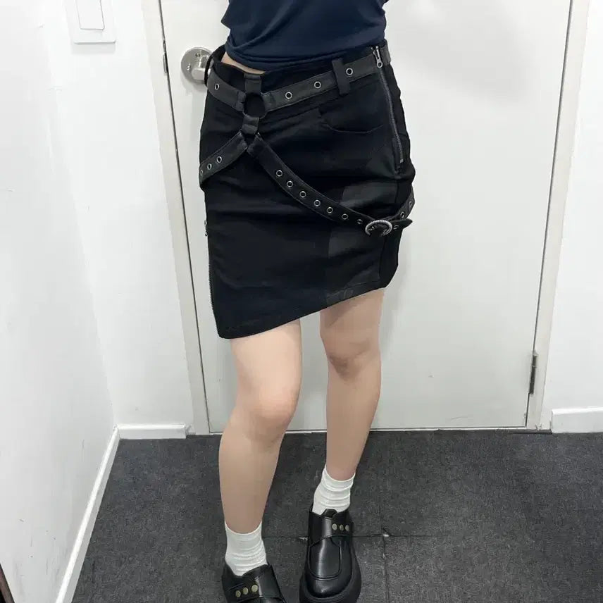 [BUNJANG] PUNK RAVE Y2K Harness Skirt / PUNK RAVE 펑크 y2k 하네스 스커트 치마