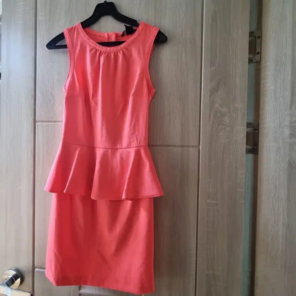[BUNJANG] H&M Coral Peplum Dress EUR 32/44 / H&M 코랄 페플럼 원피스 EUR 32 44사이즈