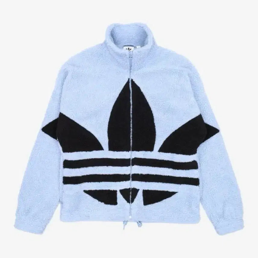 [BUNJANG] Adidas Trefoil Fleece Jacket Blue S / 아디다스 트레포일 플리스 자켓 블루 S