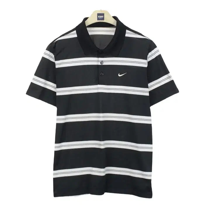 [BUNJANG] Nike Men's Striped Short Sleeve Polo Shirt Size 100 / 22480 나이키 반팔 카라티 100 남자 캐주얼 티셔츠 브랜구제
