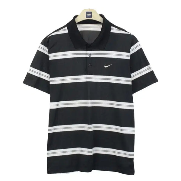 [BUNJANG] Nike Men's Striped Short Sleeve Polo Shirt Size 100 / 22480 나이키 반팔 카라티 100 남자 캐주얼 티셔츠 브랜구제