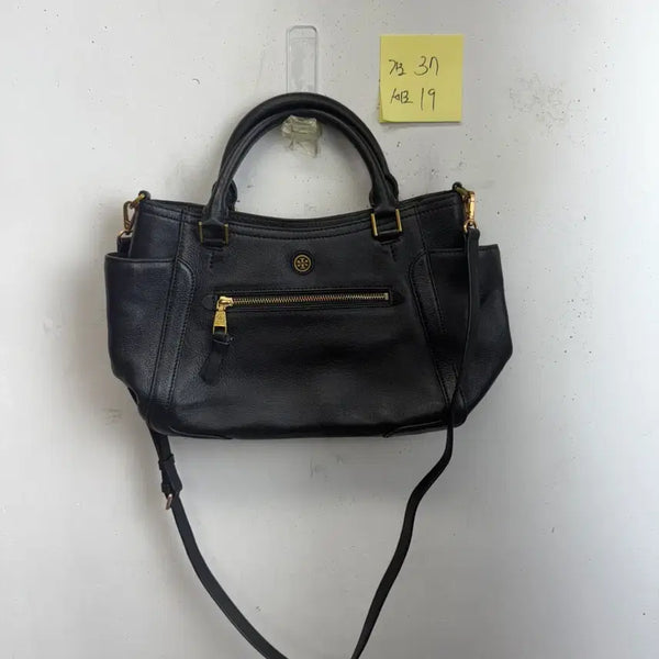 [BUNJANG] Tory Burch Robinson Black Leather Tote Bag / 토리버츠  로빈슨 블랙 토트백