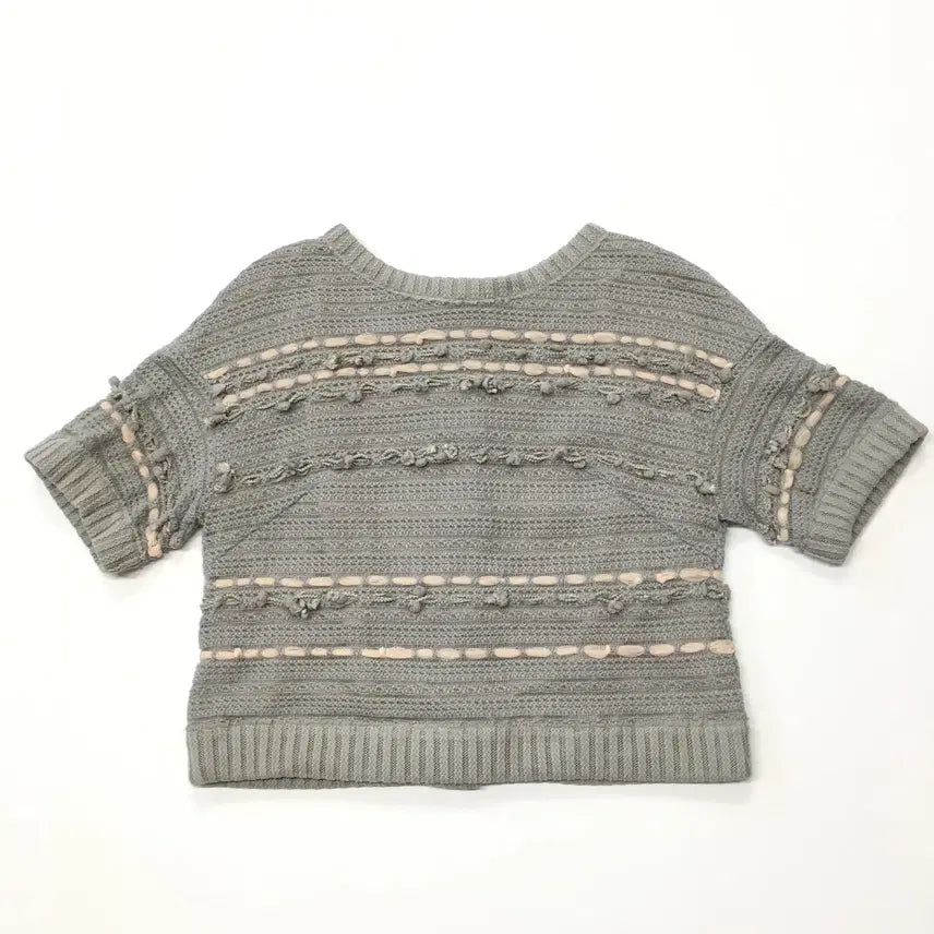 [BUNJANG] Minesse Half-Sleeve Knit Blouse / 한섬 마인 반팔 니트 블라우스