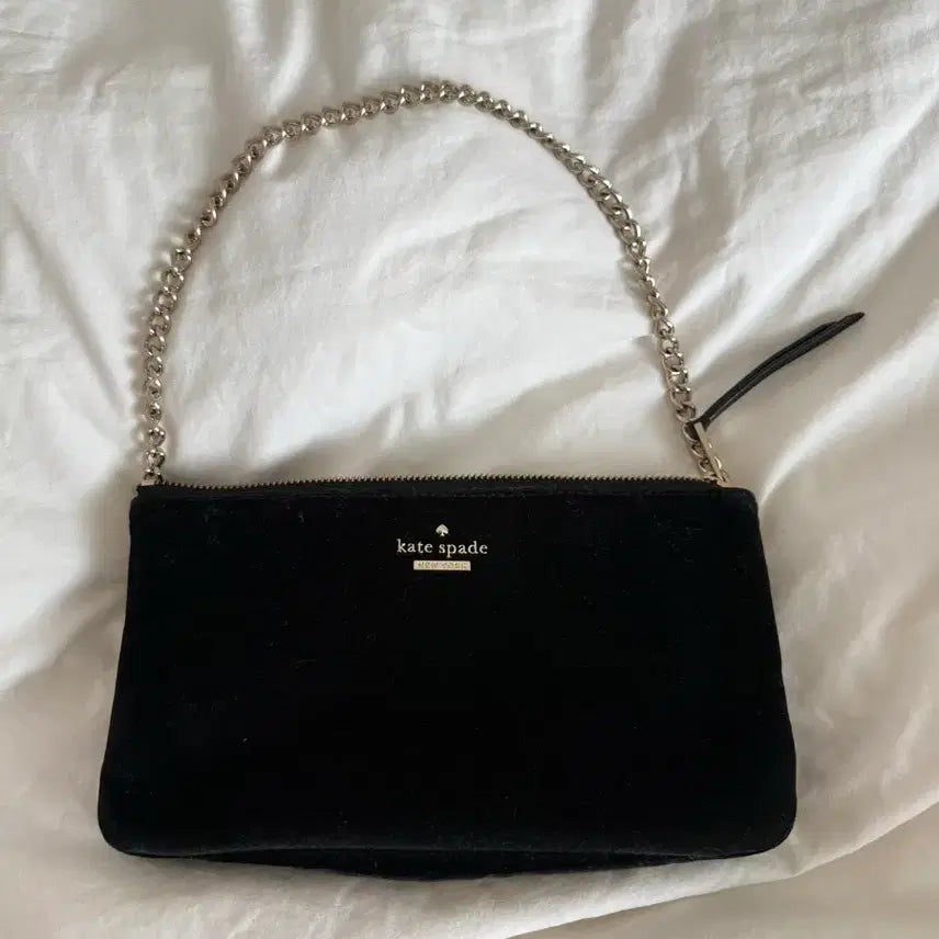 [BUNJANG] Kate Spade Velvet Shoulder Bag / 케이트 스페이드 벨벳 숄더백